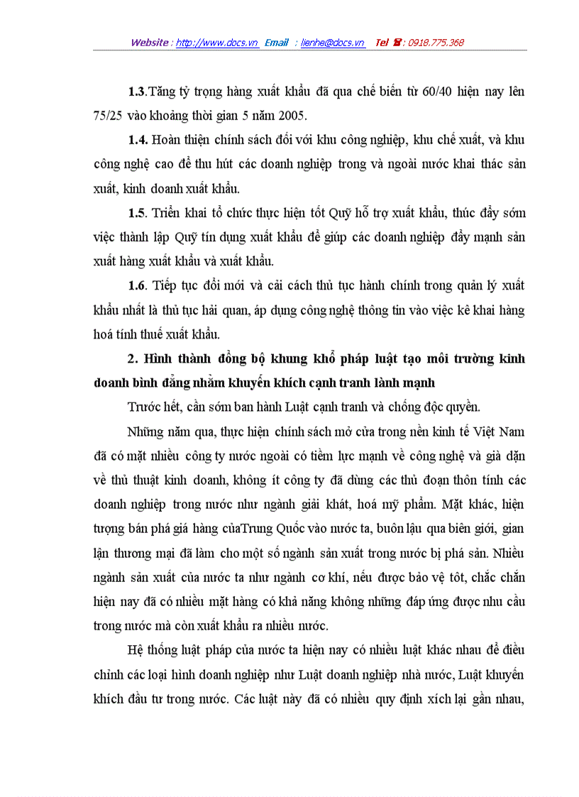 image for page Kế hoạch xuất khẩu các mặt hàng chủ lực của Việt Nam thời kỳ 2001 2005