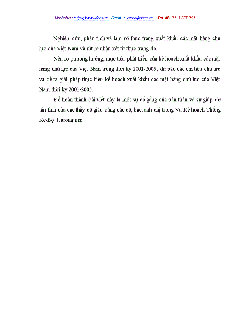 image for page Kế hoạch xuất khẩu các mặt hàng chủ lực của Việt Nam thời kỳ 2001 2005