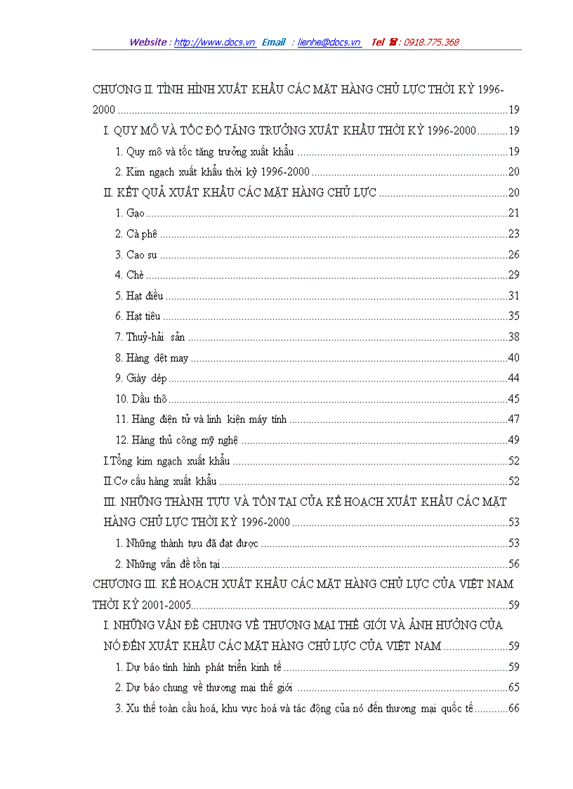 image for page Kế hoạch xuất khẩu các mặt hàng chủ lực của Việt Nam thời kỳ 2001 2005