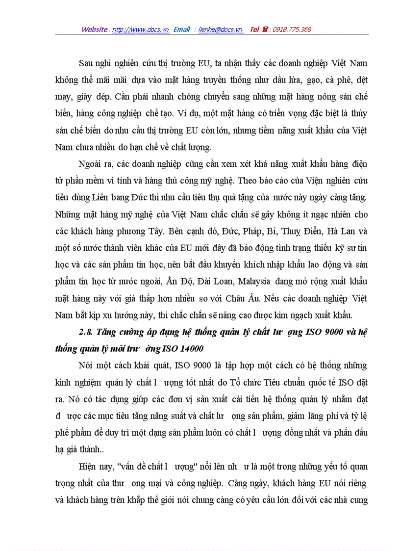 image for page Một số giải pháp thúc đẩy hoạt động xuất khẩu hàng hoá của Việt Nam sang thị trường EU giai đoạn 2001 2010