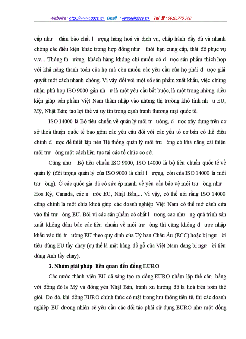 image for page Một số giải pháp thúc đẩy hoạt động xuất khẩu hàng hoá của Việt Nam sang thị trường EU giai đoạn 2001 2010