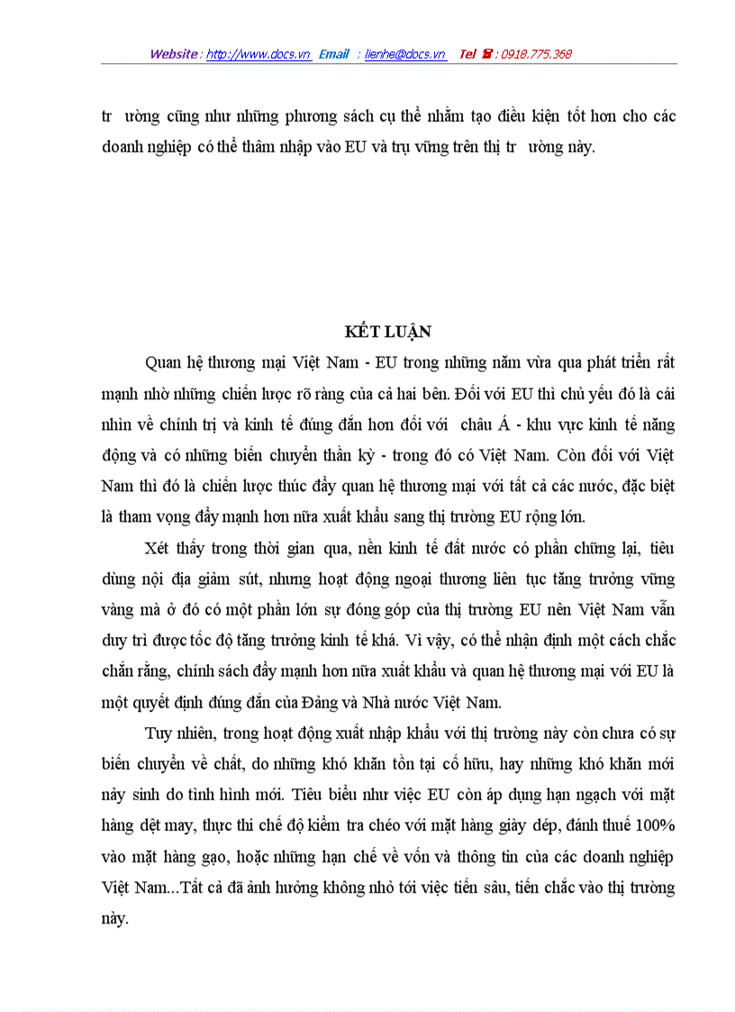 image for page Một số giải pháp thúc đẩy hoạt động xuất khẩu hàng hoá của Việt Nam sang thị trường EU giai đoạn 2001 2010