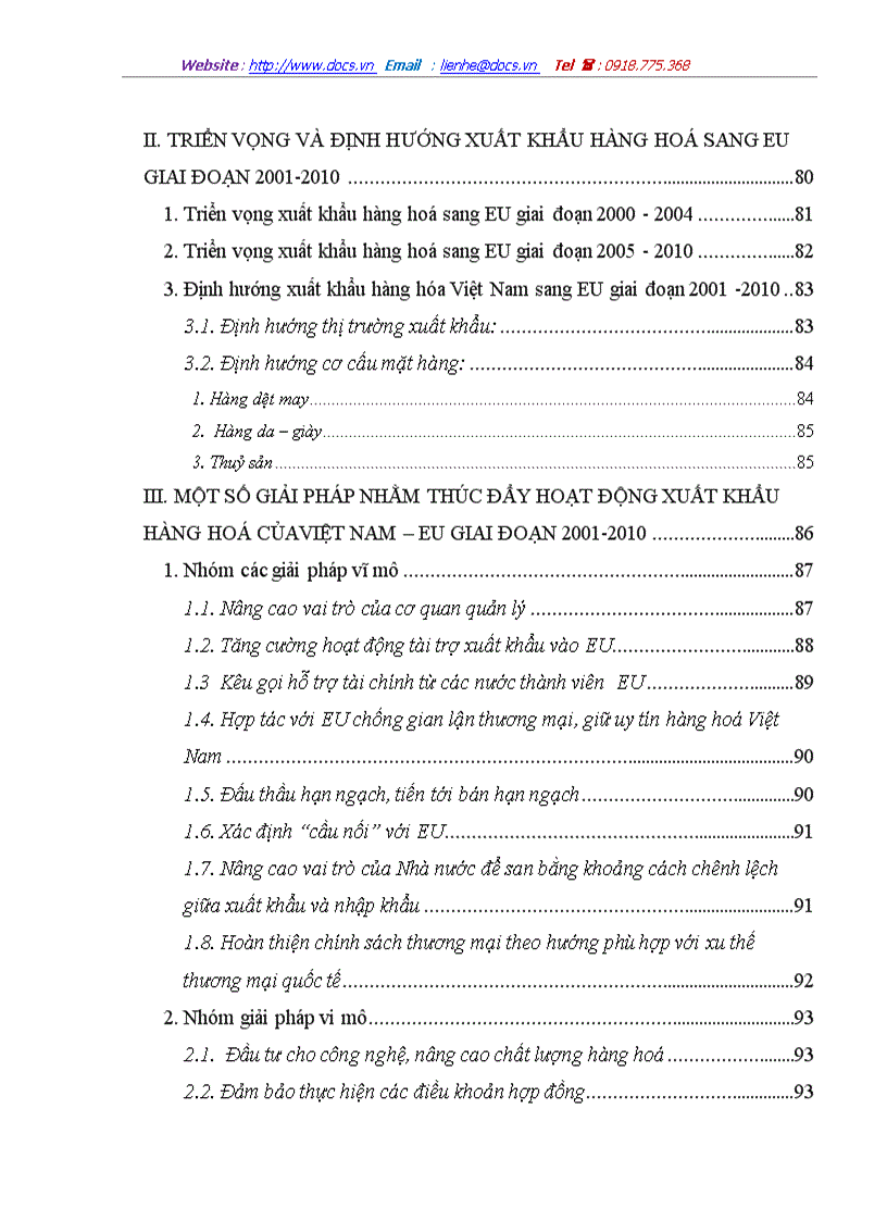 image for page Một số giải pháp thúc đẩy hoạt động xuất khẩu hàng hoá của Việt Nam sang thị trường EU giai đoạn 2001 2010