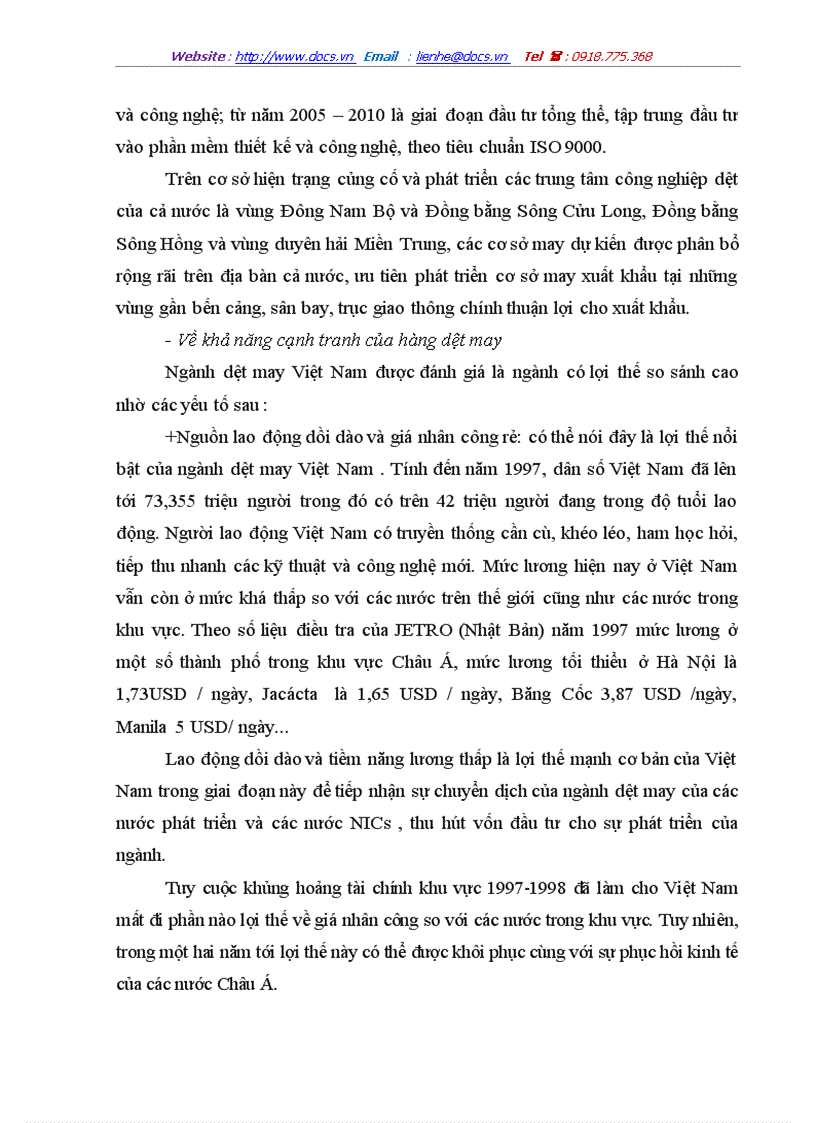 image for page Một số biện pháp nâng cao khả năng cạnh tranh của hàng dệt may Việt Nam trên thị trường thế giới