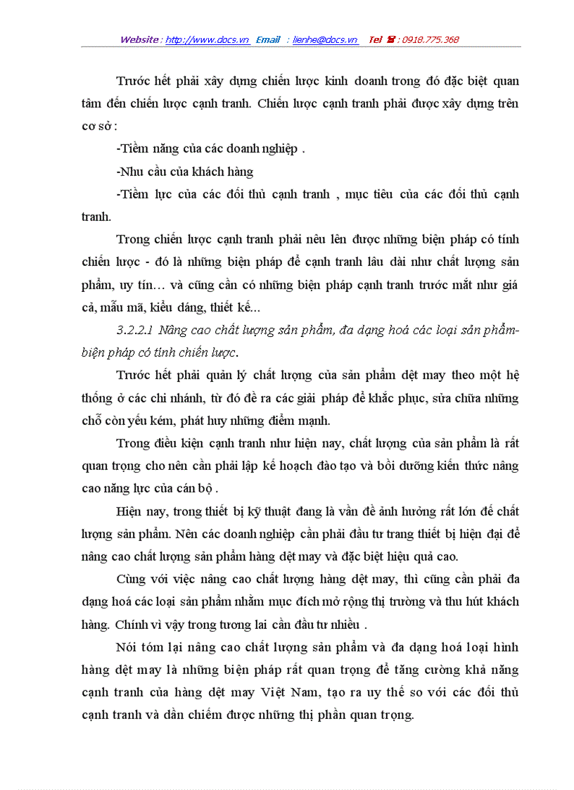image for page Một số biện pháp nâng cao khả năng cạnh tranh của hàng dệt may Việt Nam trên thị trường thế giới
