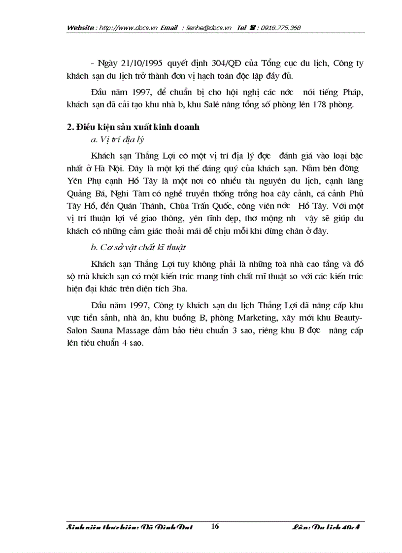 image for page Quản trị nhân lực tại khách sạn Thắng Lợi thực trạng và giải pháp