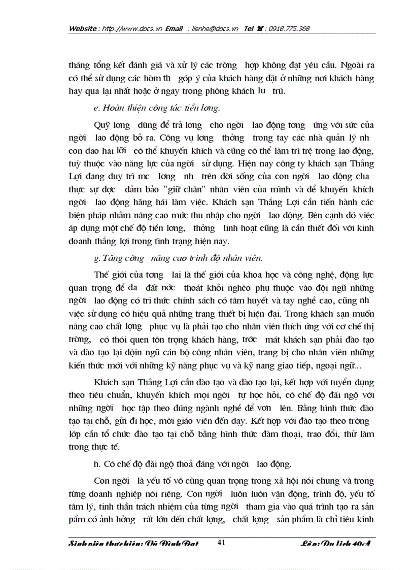 image for page Quản trị nhân lực tại khách sạn Thắng Lợi thực trạng và giải pháp