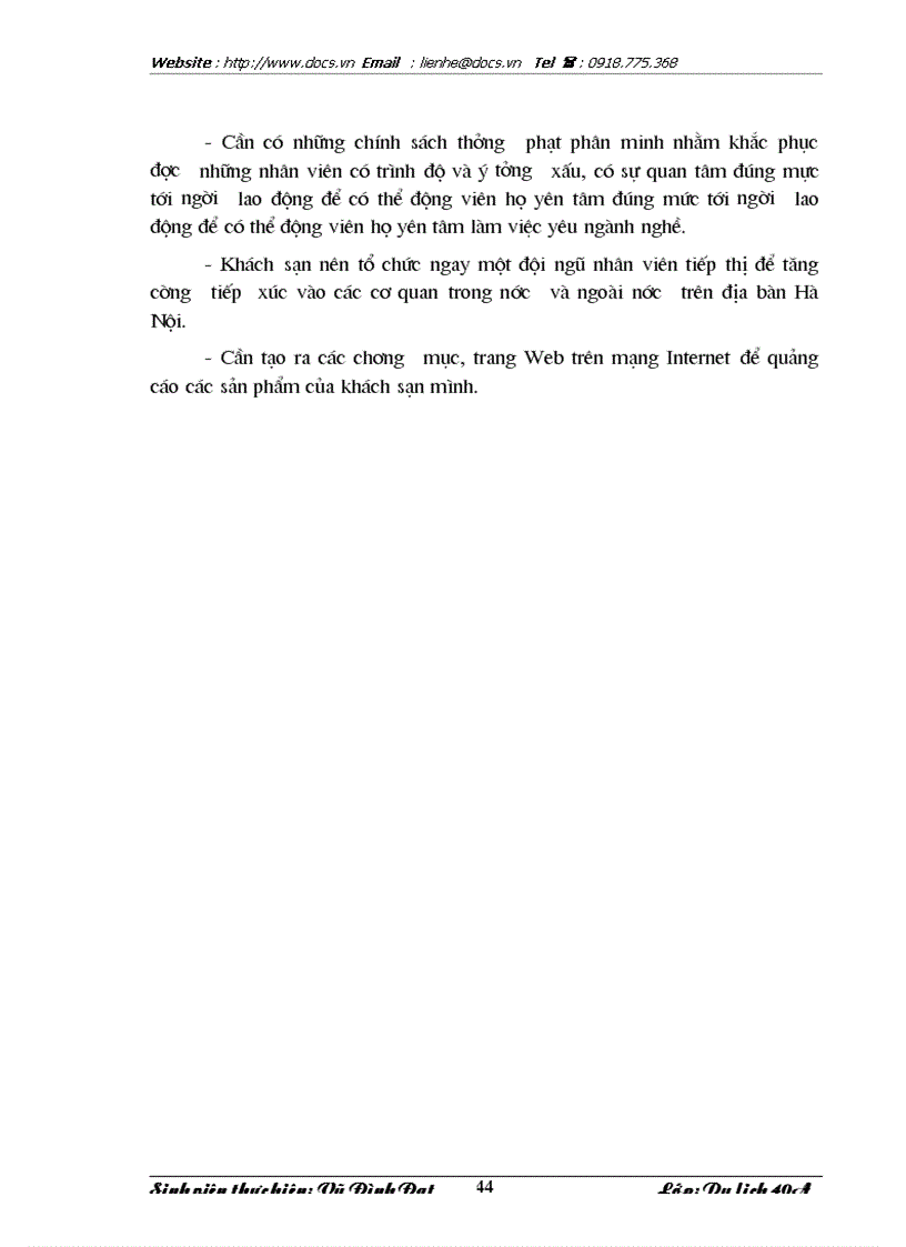 image for page Quản trị nhân lực tại khách sạn Thắng Lợi thực trạng và giải pháp