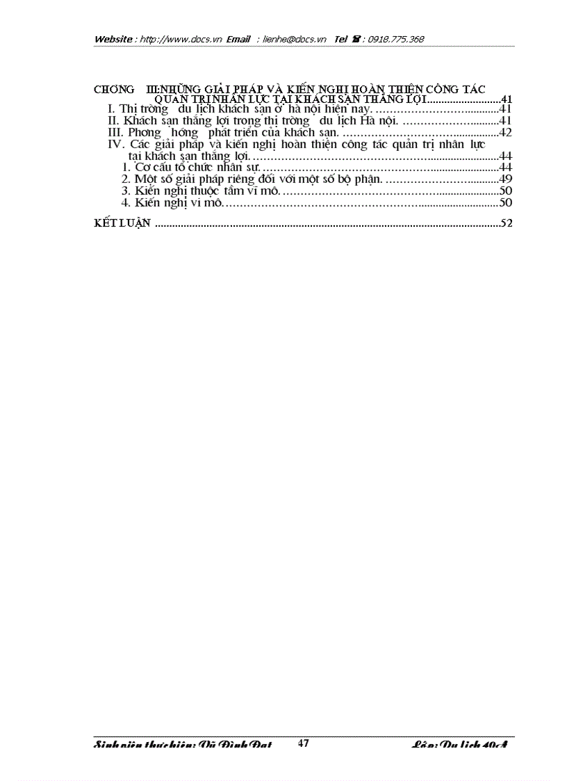 image for page Quản trị nhân lực tại khách sạn Thắng Lợi thực trạng và giải pháp