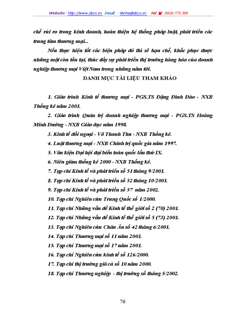 image for page Những biện pháp nhằm phát triển thị trường hàng hóa của doanh nghiệp thương mại nước ta trong thời gian tới