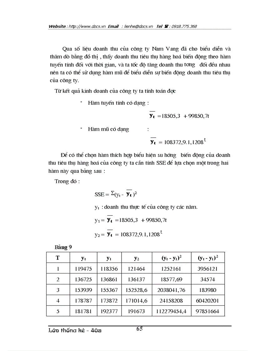 image for page Phân tích thống kê kết quả tiêu thụ hàng hoá ở Công ty Nam Vang