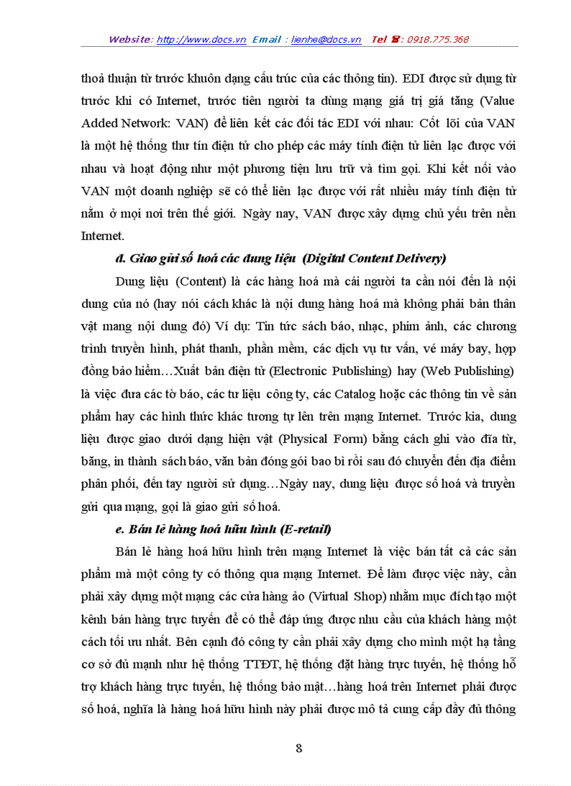 image for page Một số giải pháp phát triển hoạt động bán hàng bằng hình thức thương mại điện tử ở Việt Nam