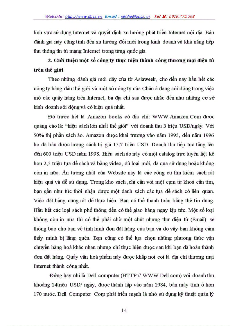 image for page Một số giải pháp phát triển hoạt động bán hàng bằng hình thức thương mại điện tử ở Việt Nam