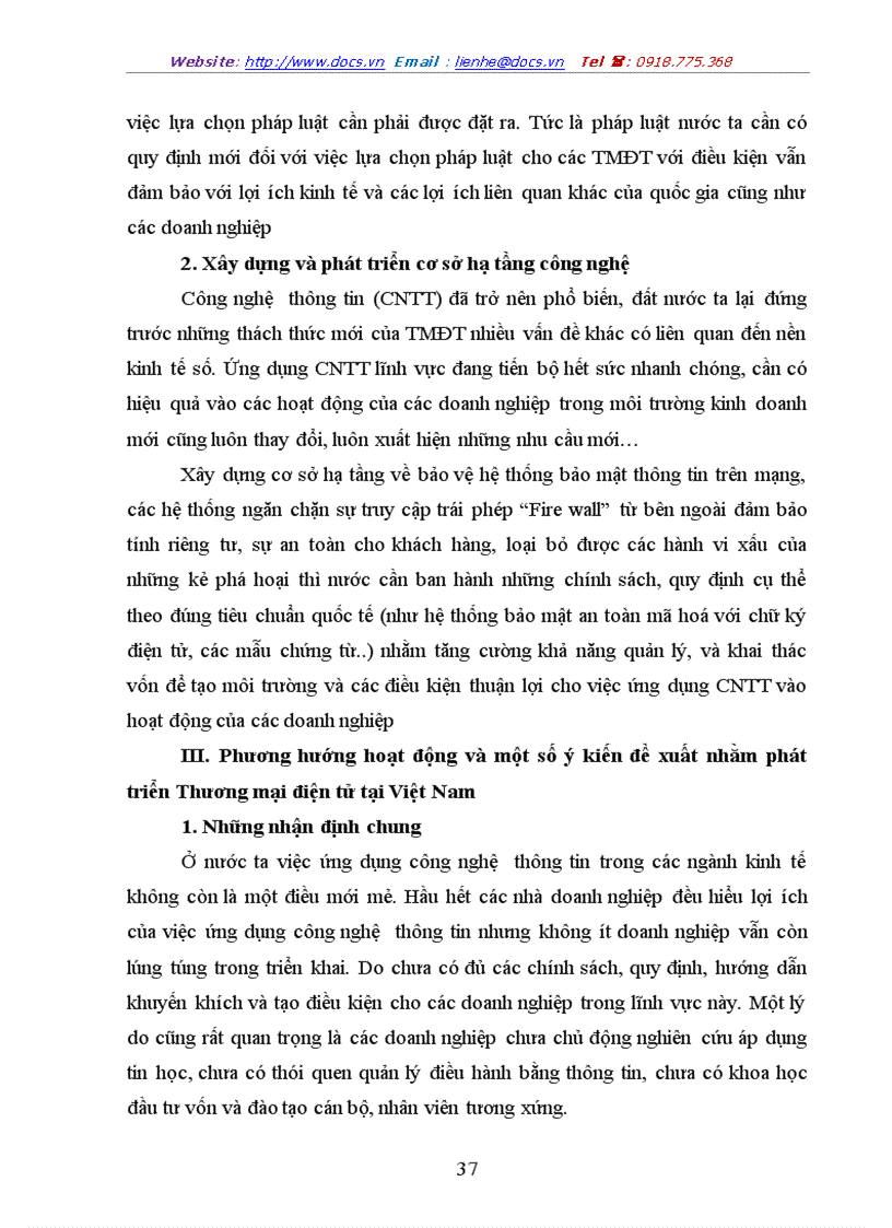 image for page Một số giải pháp phát triển hoạt động bán hàng bằng hình thức thương mại điện tử ở Việt Nam