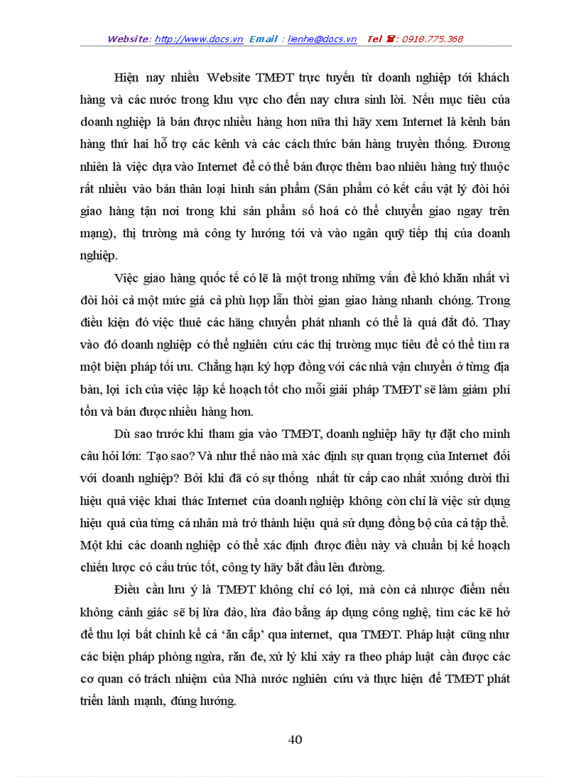 image for page Một số giải pháp phát triển hoạt động bán hàng bằng hình thức thương mại điện tử ở Việt Nam