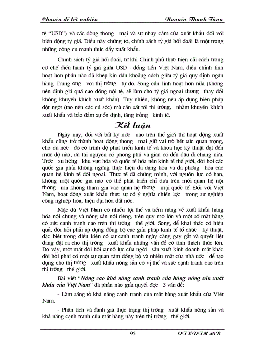 image for page Nâng cao khả năng cạnh tranh xuất khẩu hàng nông sản Việt Nam