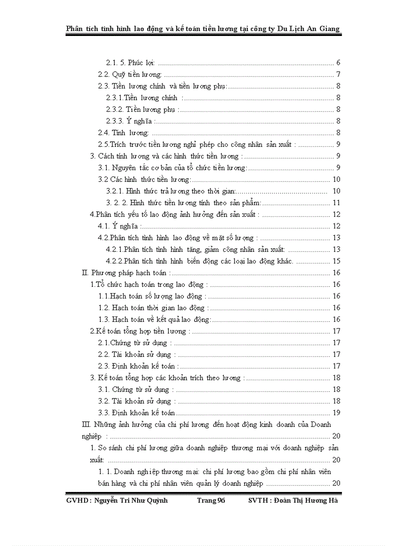 image for page Phân tích tình hình lao động và kế toán tiền lương tại công ty Du Lịch An Giang