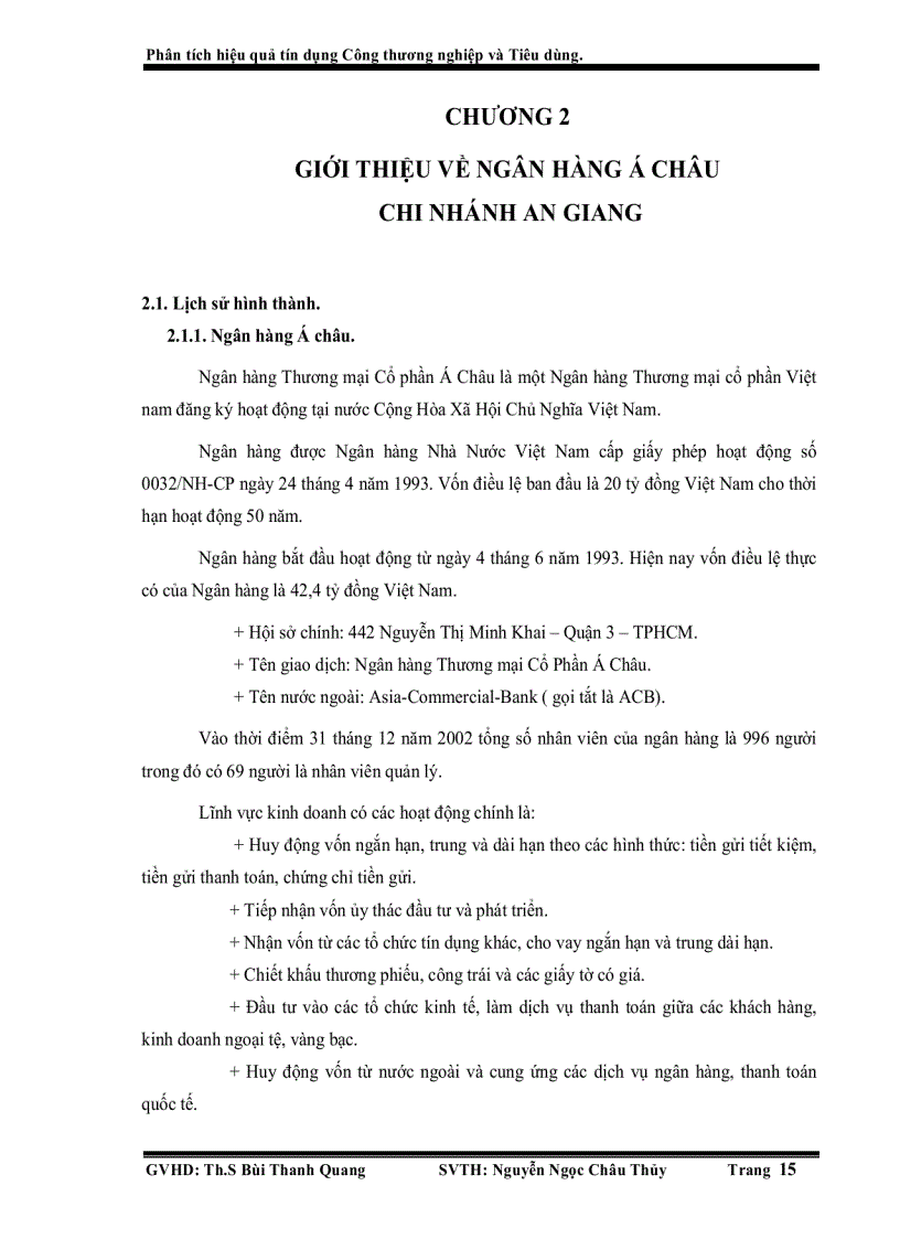 image for page Phân tích hiệu quả tín dụng công thương nghiệp và tiêu dùng tại ngân hàng á châu chi nhánh an giang