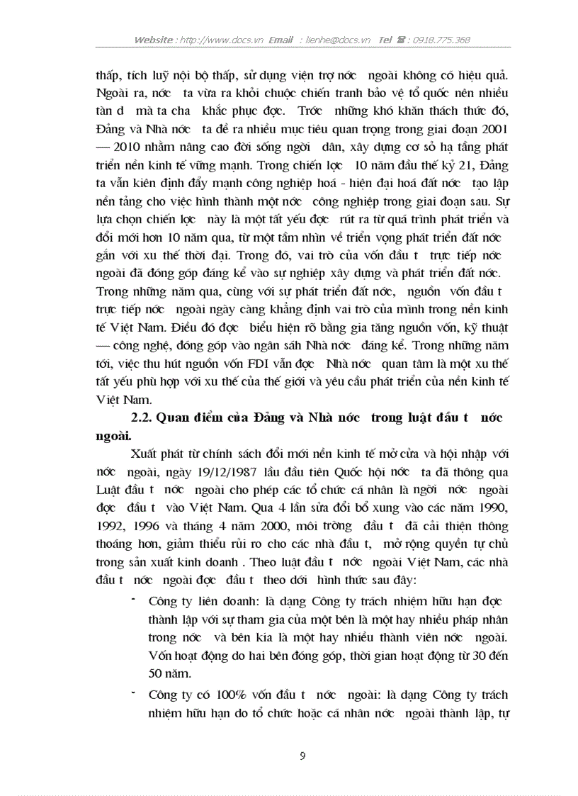 image for page Đầu tư trực tiếp nước ngoài và vai trò của đầu tư trực tiếp nước ngoài đối với sự phát triển kinh tế của Việt Nam