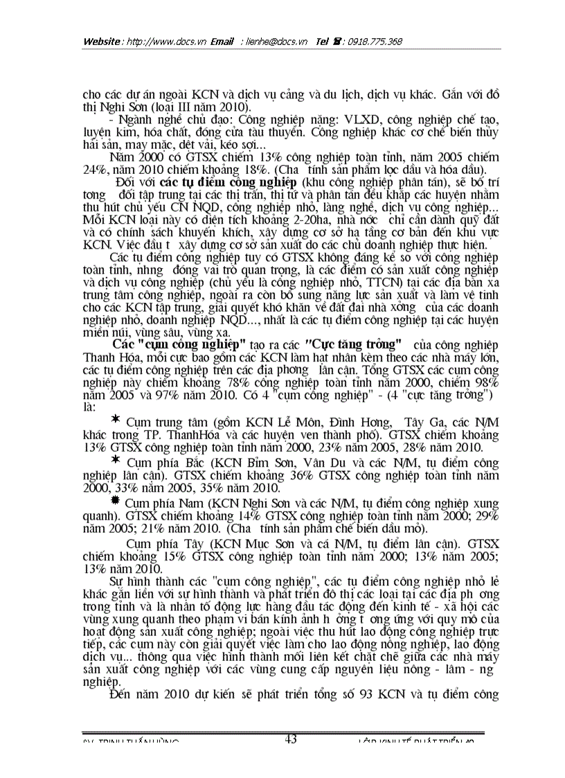 image for page Phương hướng và giải pháp phát triển công nghiệp trên địa bàn Thanh Hoá từ nay tới 2010