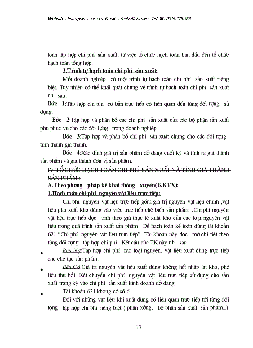 image for page Hoàn thiện công tác hạch toán chi phí sản xuất và tính giá thành sản phẩm với việc tăng cường quản trị tại Công ty CP chè Kim Anh