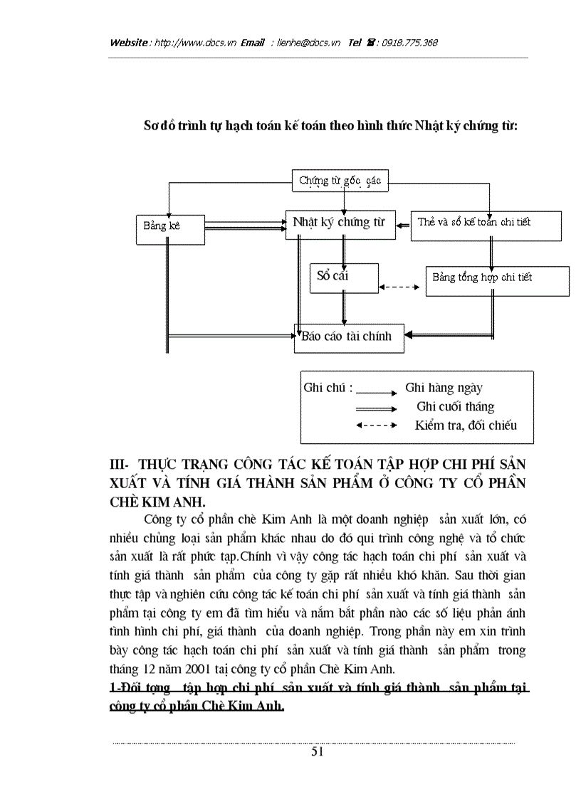 image for page Hoàn thiện công tác hạch toán chi phí sản xuất và tính giá thành sản phẩm với việc tăng cường quản trị tại Công ty CP chè Kim Anh