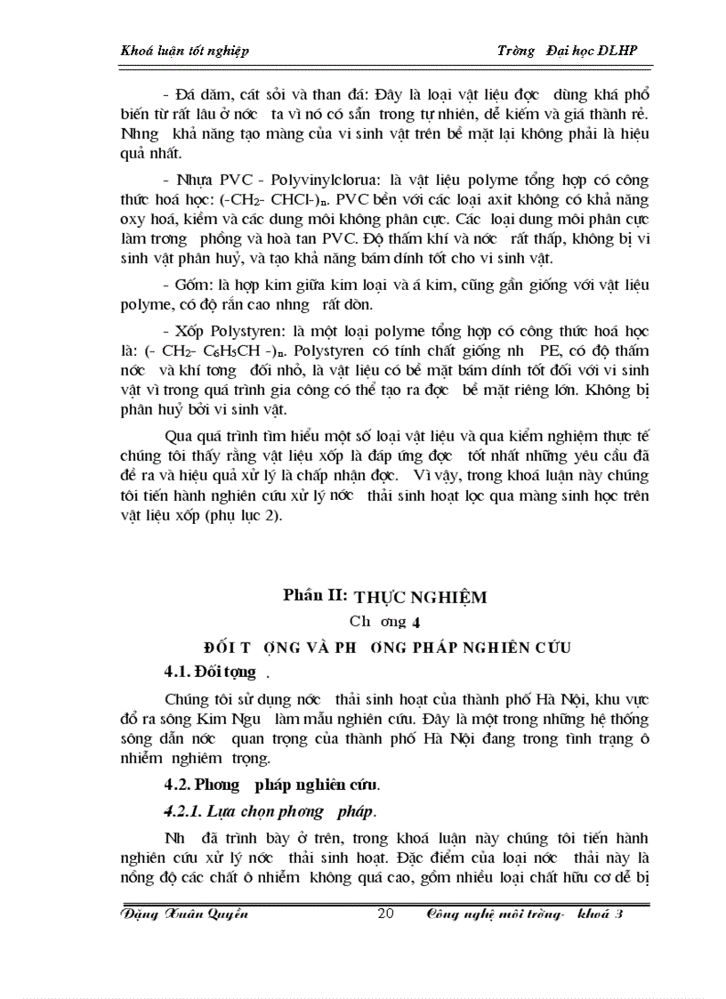 image for page Nghiên cứu xử lý nước thải sinh hoạt bằng phương pháp lọc qua màng sinh học
