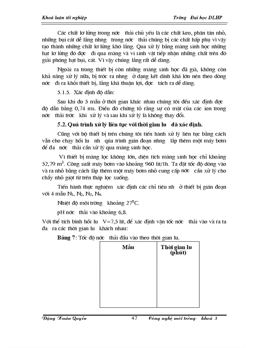 image for page Nghiên cứu xử lý nước thải sinh hoạt bằng phương pháp lọc qua màng sinh học
