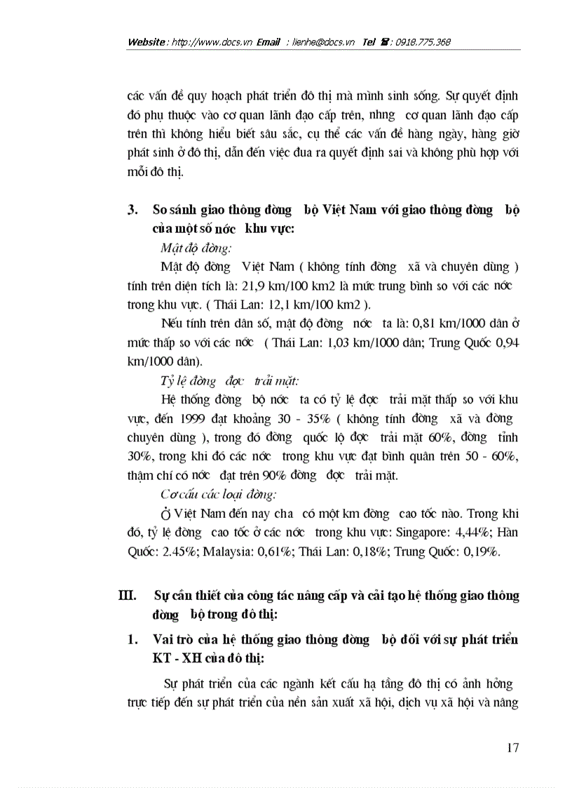 image for page Hiện trạng hệ thống giao thông đường bộ và giải pháp nâng cao hiệu quả công tác nâng cấp cải tạo hệ thống giao thông đường bộ trên địa bàn Hà Nội