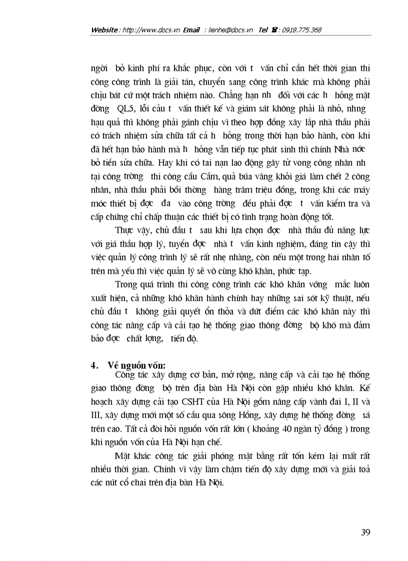 image for page Hiện trạng hệ thống giao thông đường bộ và giải pháp nâng cao hiệu quả công tác nâng cấp cải tạo hệ thống giao thông đường bộ trên địa bàn Hà Nội