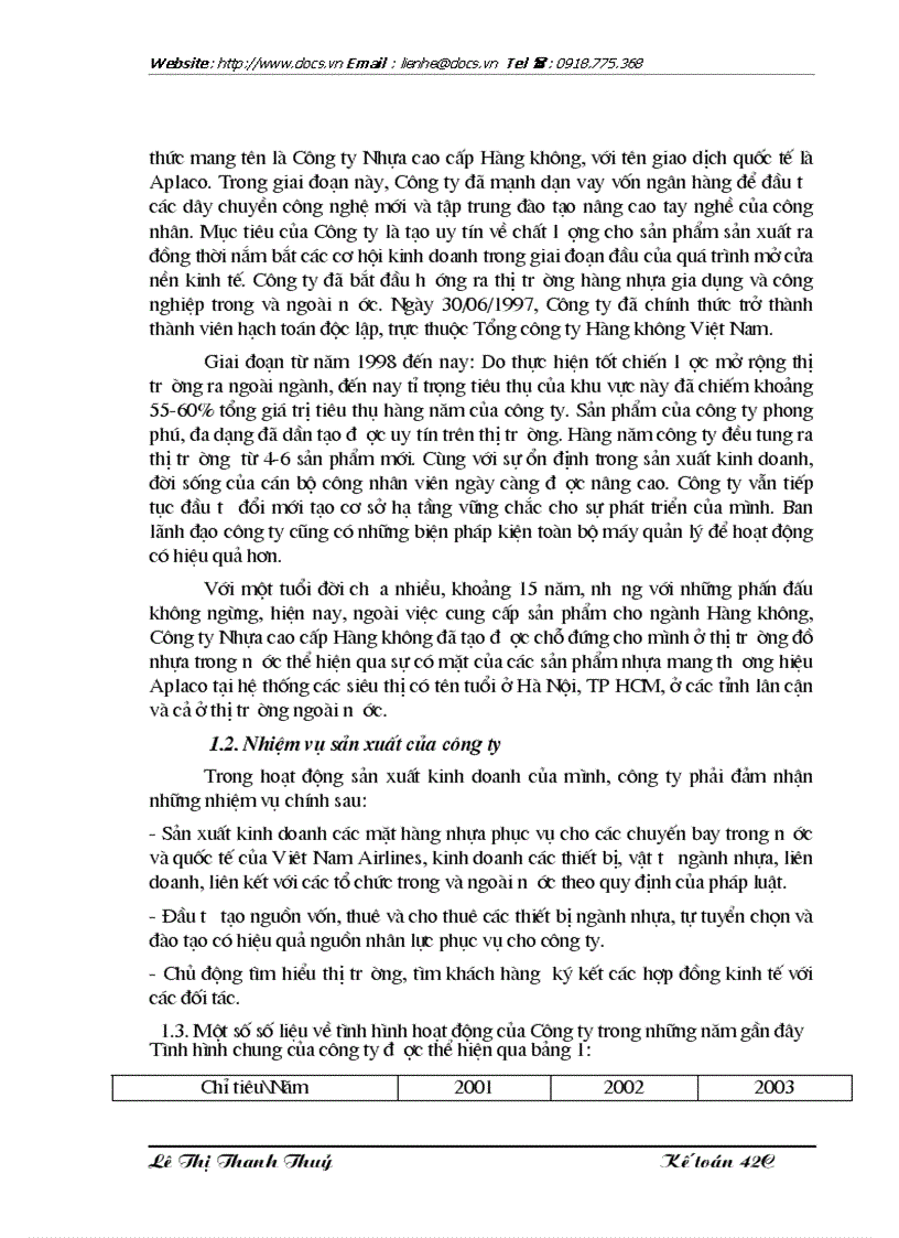 image for page Hạch toán thành phẩm và tiêu thụ thành phẩm tại Công ty Nhựa cao cấp Hàng không