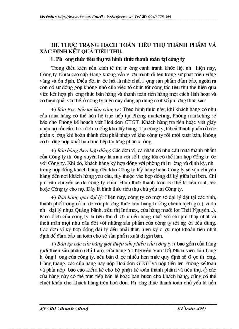 image for page Hạch toán thành phẩm và tiêu thụ thành phẩm tại Công ty Nhựa cao cấp Hàng không