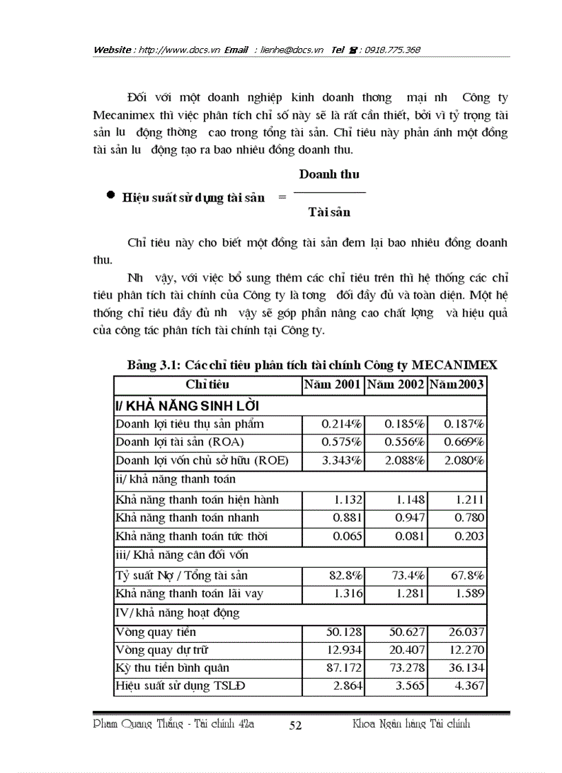 image for page Giải pháp hoàn thiện công tác phân tích tài chính tại Công ty XNK các sản phẩm cơ khí MECANIMEX