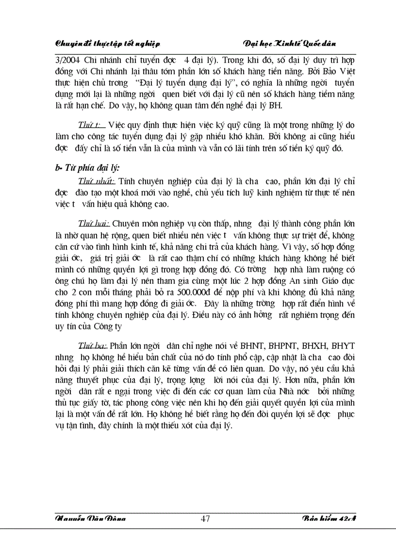 image for page Thực trạng và giải pháp nhằm nâng cao chất lượng đại lý tại Bảo Việt nhân thọ Hưng Yên