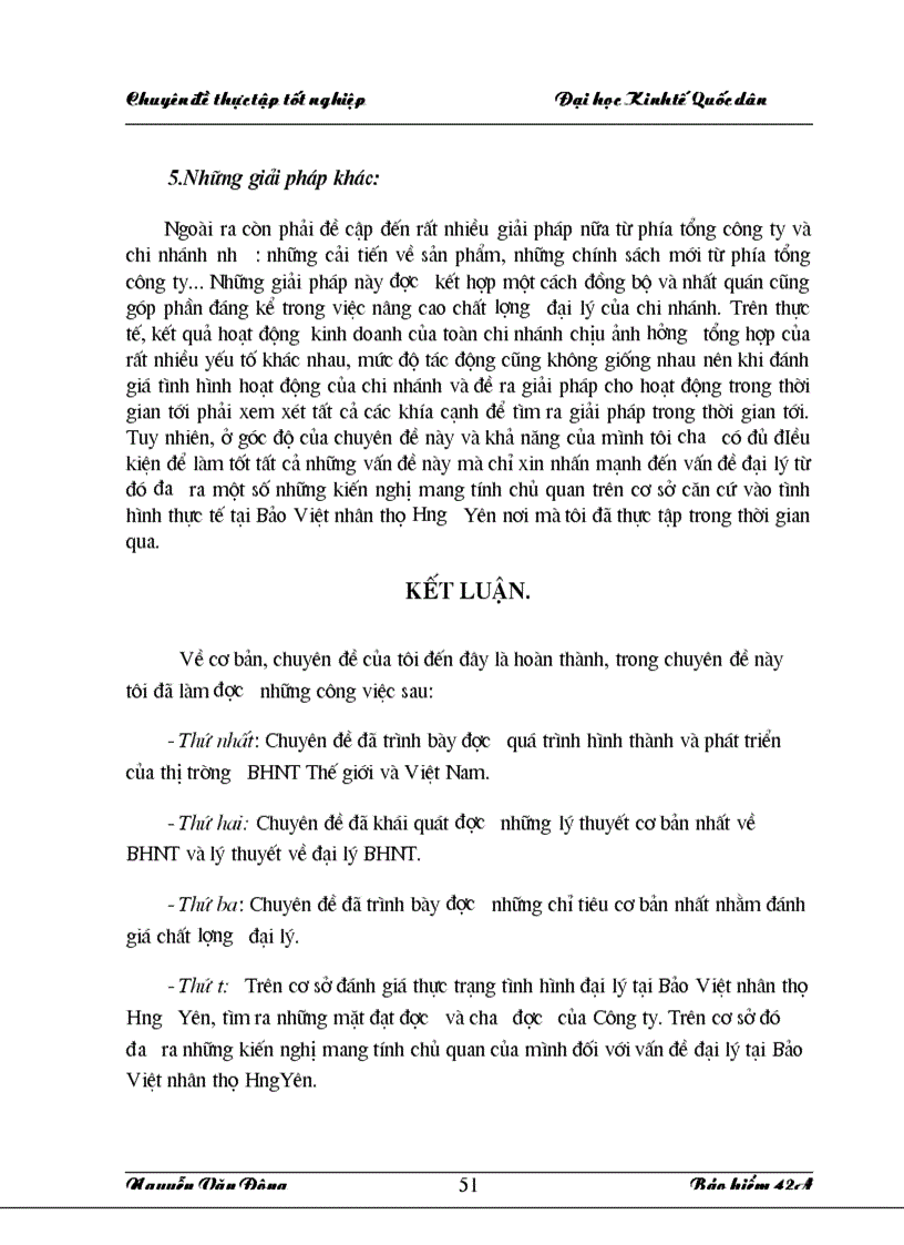 image for page Thực trạng và giải pháp nhằm nâng cao chất lượng đại lý tại Bảo Việt nhân thọ Hưng Yên