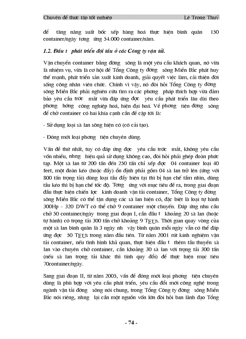 image for page Chiến lược kinh doanh vận tải container đường thuỷ nội địa ở Tổng Công ty đường sông Miền Bắc
