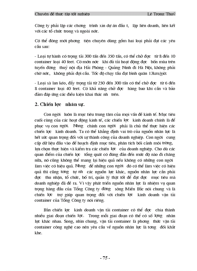 image for page Chiến lược kinh doanh vận tải container đường thuỷ nội địa ở Tổng Công ty đường sông Miền Bắc