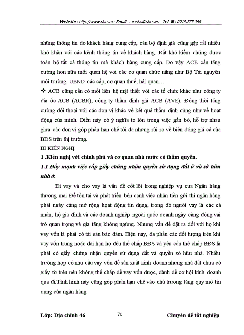image for page Nghiên cứu hoạt động định giá bất động sản thế chấp tại ngânhàng NHTMCP Á Châu ACB