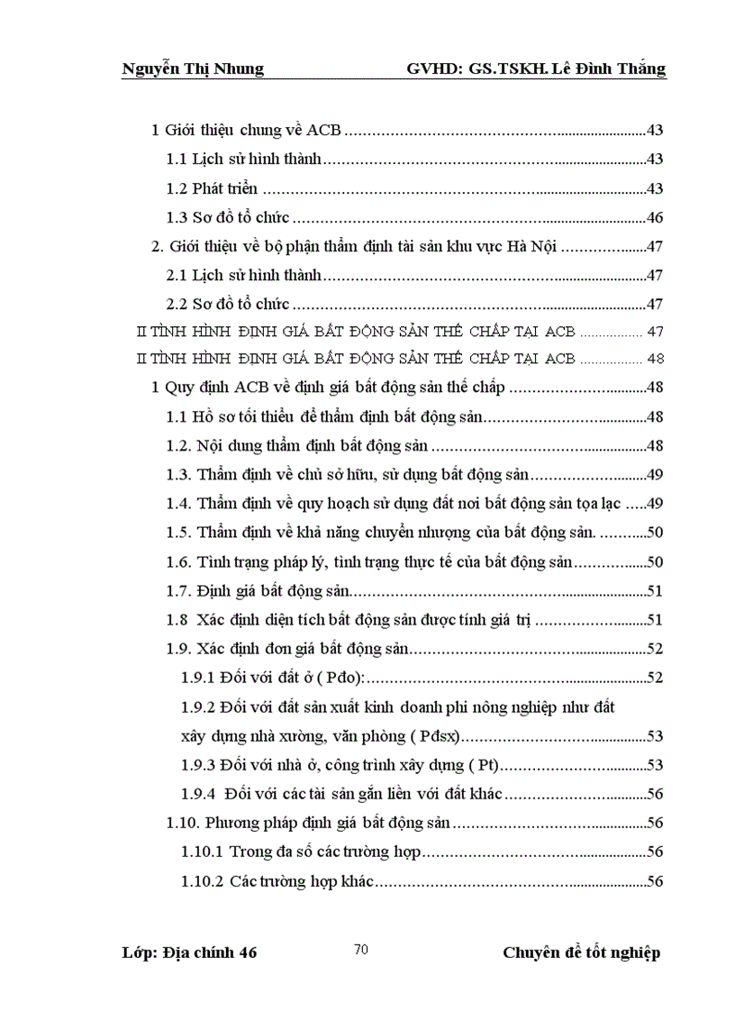 image for page Nghiên cứu hoạt động định giá bất động sản thế chấp tại ngânhàng NHTMCP Á Châu ACB