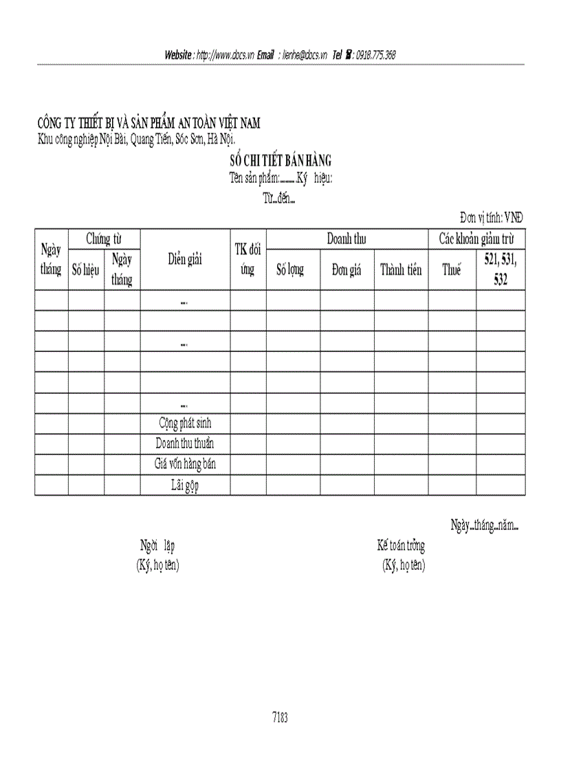 image for page Thực trạng và giải pháp trong công tác kế toán tiêu thụ thành phẩm và xác định kết quả tiêu thụ tại Công ty thiết bị và sản phẩm an toàn Việt Nam