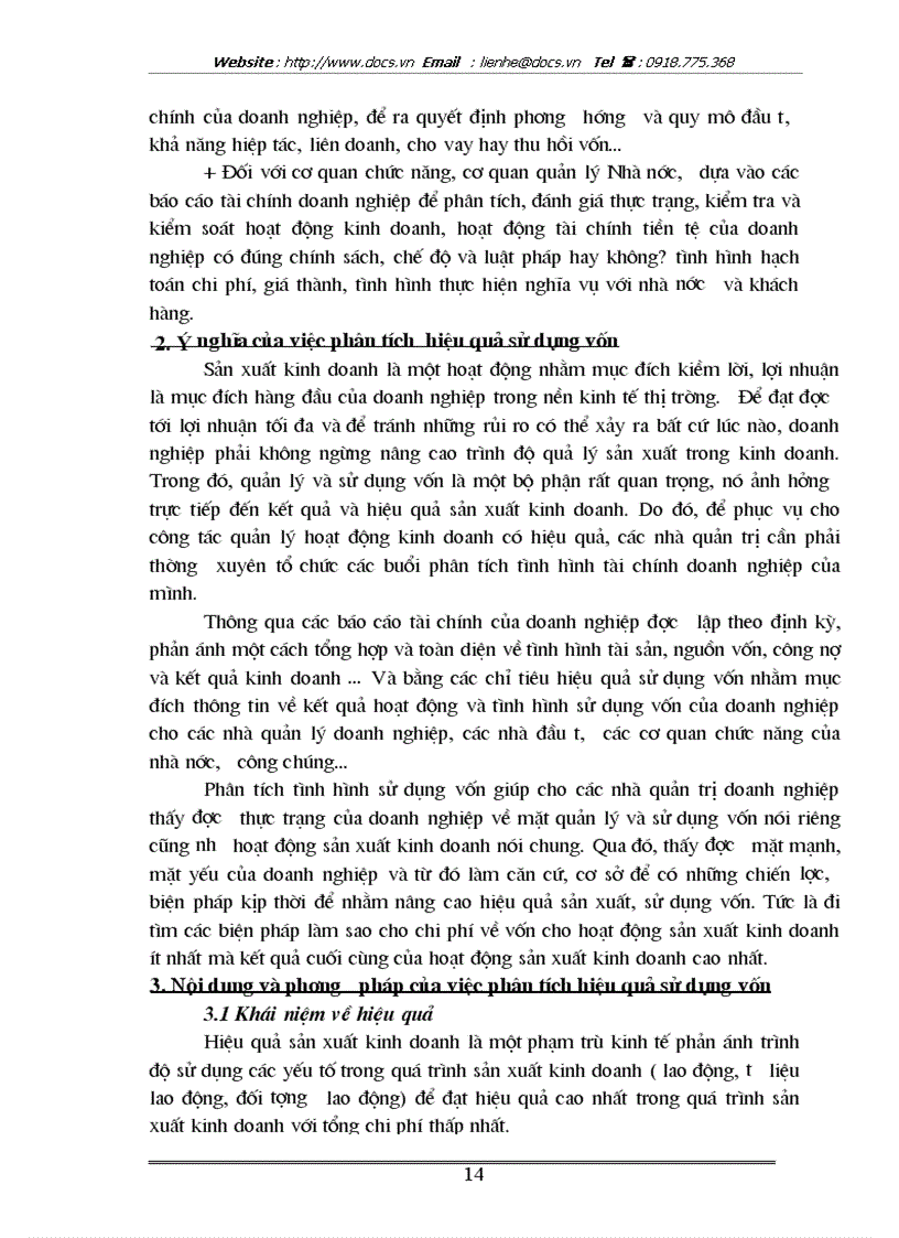image for page Phân tích tình hình sử dụng vốn và những biện pháp nâng cao hiệu quả sử dụng vốn tại Công ty Chiếu sáng và thiết bị đô thị Hà Nội