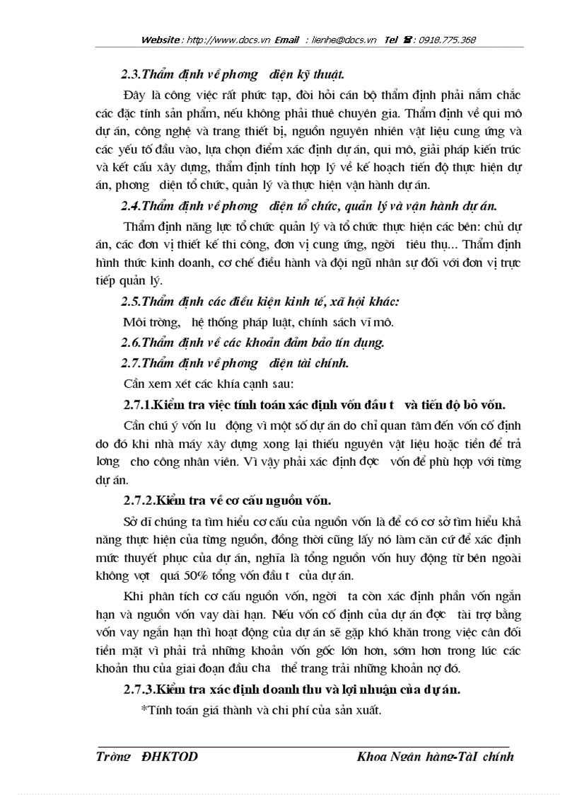 image for page Thực trạng và 1 số biện pháp nâng cao chất lượng thẩm định dự án đầu tư tại ngânhàng NHTMCP Công Thương VietinBank Ba Đình