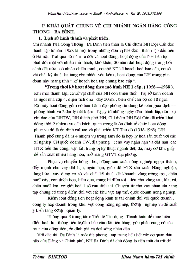 image for page Thực trạng và 1 số biện pháp nâng cao chất lượng thẩm định dự án đầu tư tại ngânhàng NHTMCP Công Thương VietinBank Ba Đình