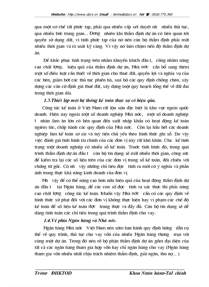 image for page Thực trạng và 1 số biện pháp nâng cao chất lượng thẩm định dự án đầu tư tại ngânhàng NHTMCP Công Thương VietinBank Ba Đình