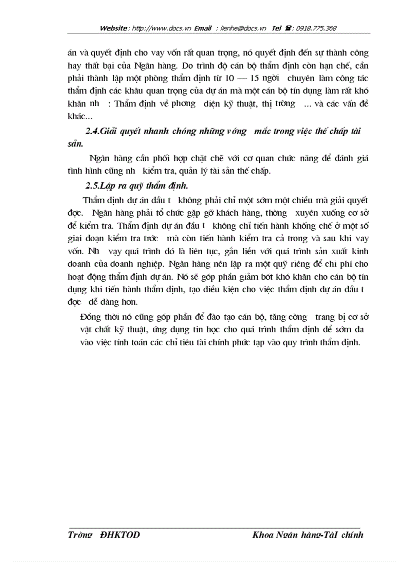 image for page Thực trạng và 1 số biện pháp nâng cao chất lượng thẩm định dự án đầu tư tại ngânhàng NHTMCP Công Thương VietinBank Ba Đình