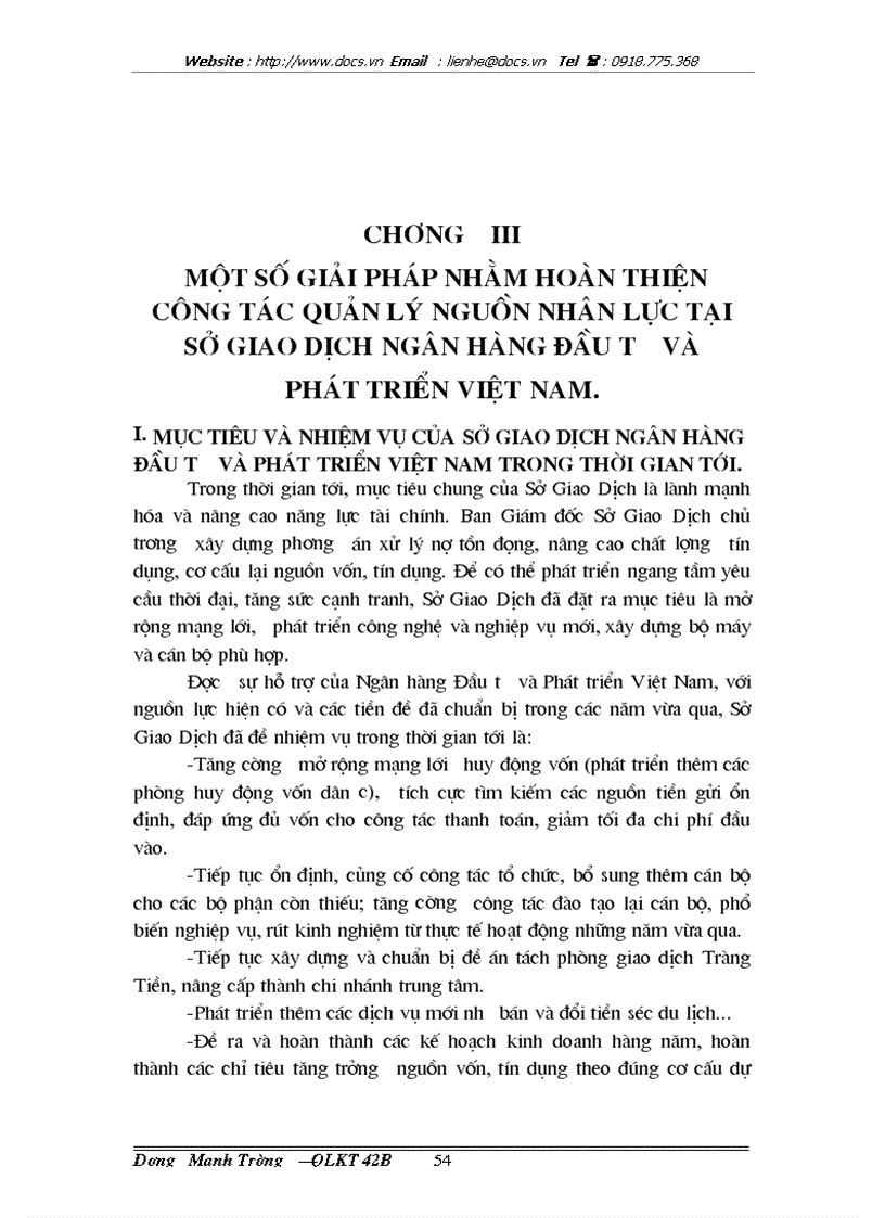 image for page 1số giải pháp nhằm hoàn thiện công tác quản lý nguồn nhân lực tại Sở Giao dịch ngânhàng NHĐT PT BIDV Việt Nam lt NHaNL gt