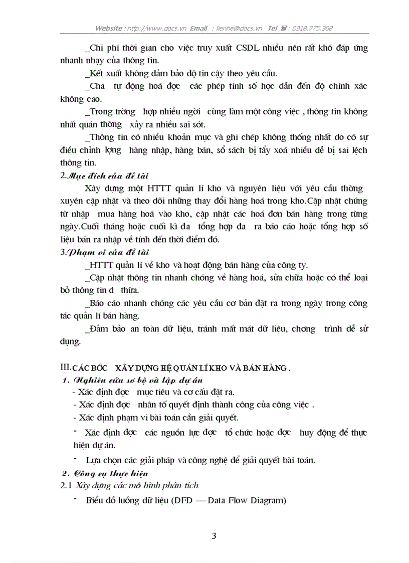 image for page Xây dựng HTTT quản lí kho và bán hàng của Công ty VINA