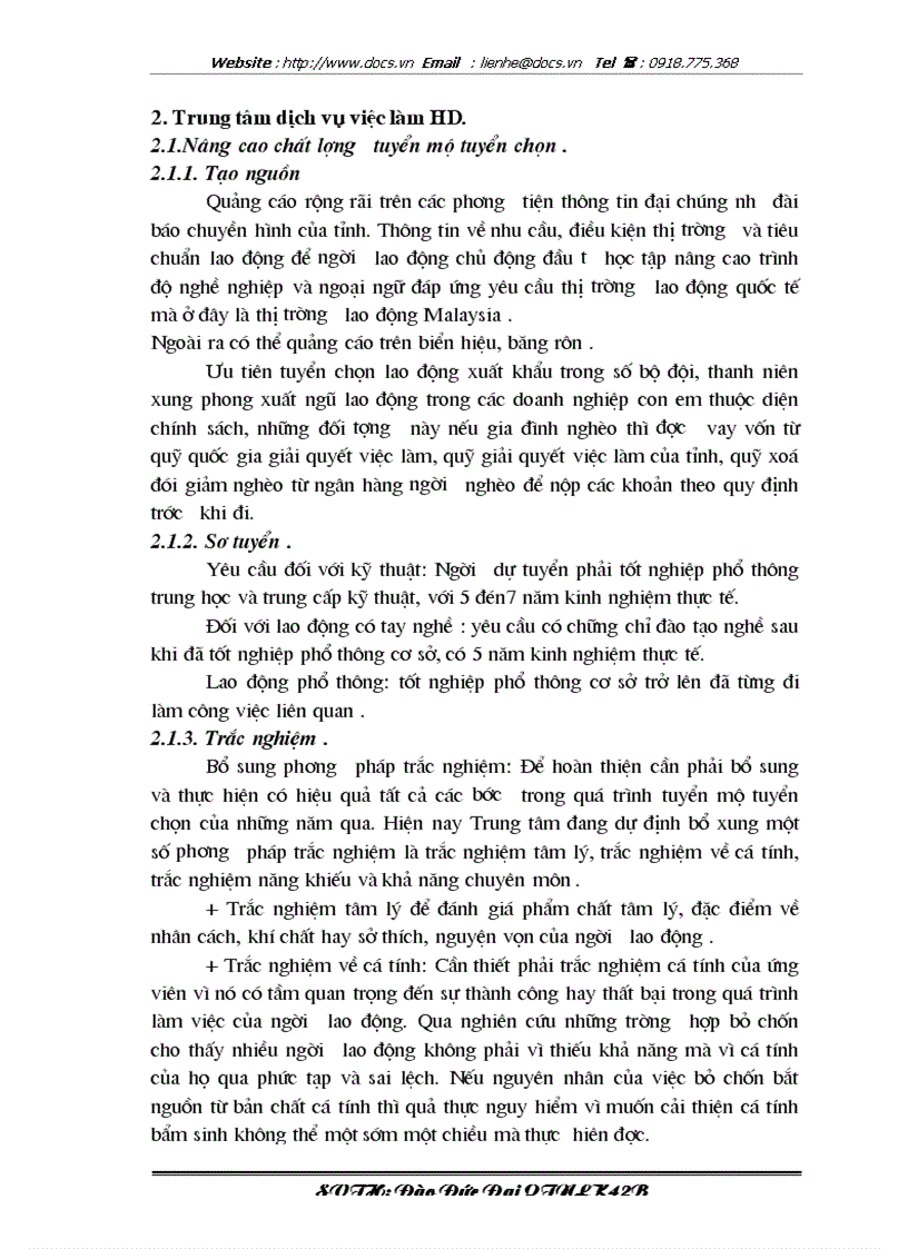 image for page Tuyển mộ tuyển chọn đào tạo giáo dục định hướng cho lao động trước khi xuất cảnh sang Malaysia tại Trung tâm dịch vụ việc làm thuộc Sở Lao động Thươ