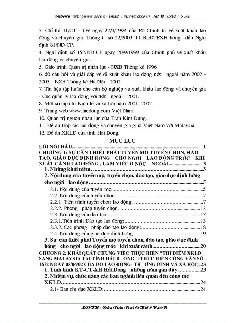 image for page Tuyển mộ tuyển chọn đào tạo giáo dục định hướng cho lao động trước khi xuất cảnh sang Malaysia tại Trung tâm dịch vụ việc làm thuộc Sở Lao động Thươ