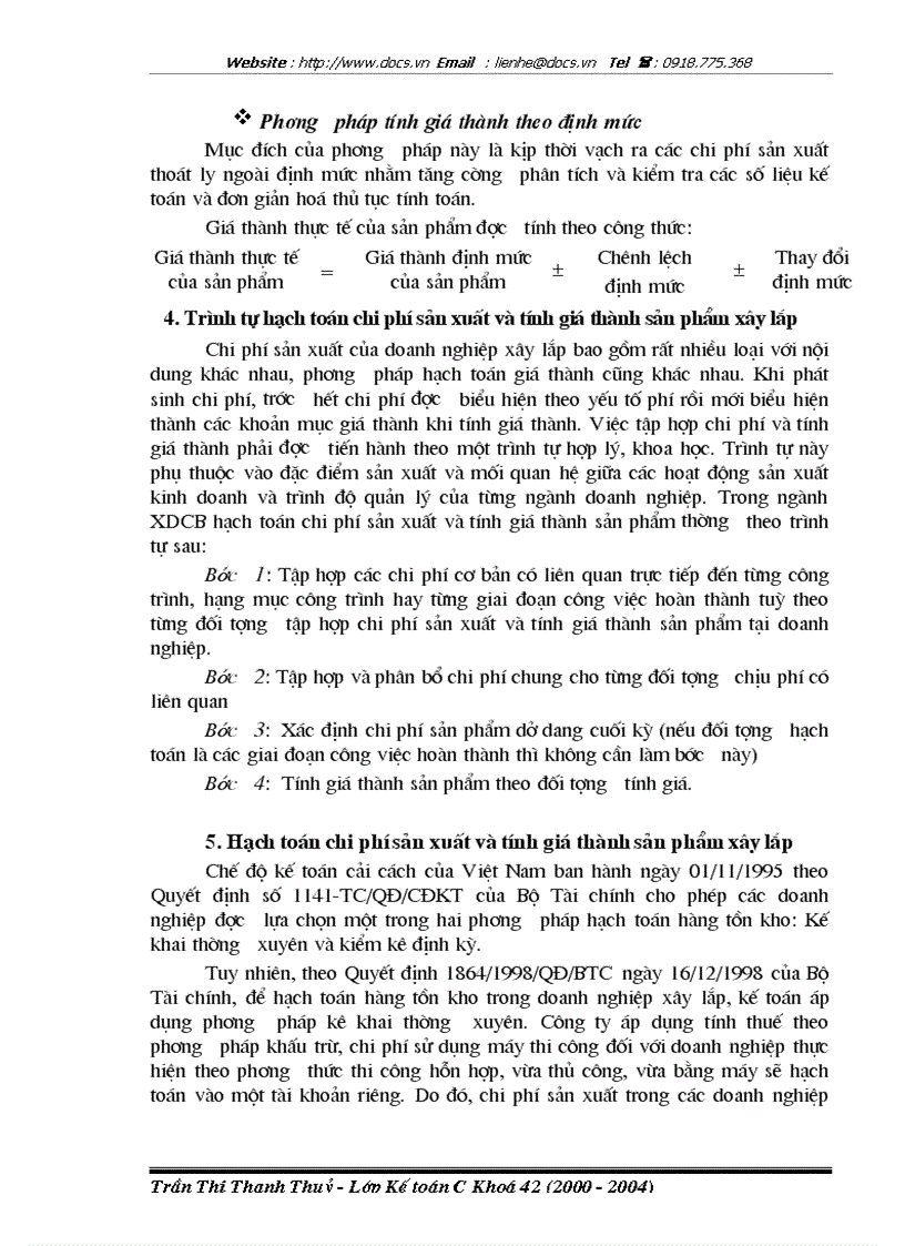 image for page Hoàn thiện hạch toán chi phí sản xuất và tính giá thành sản phẩm xây lắp tại Công ty Xây dựng số